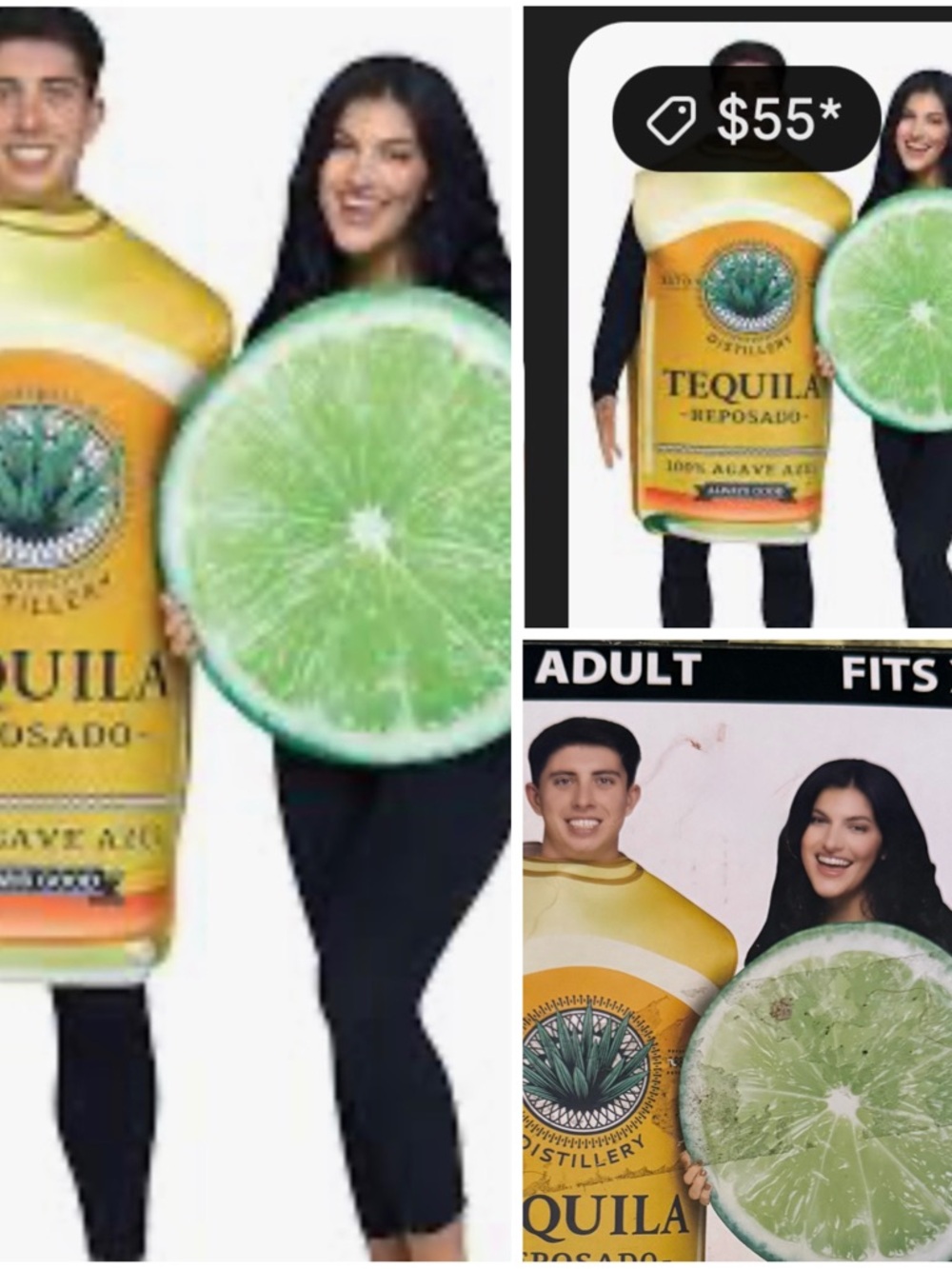 Tequila Reposado & Lime Couple Halloween couples Costume Adult Party shot